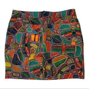 KATE SPADE SATURDAY Geometric Moth Mini Skirt